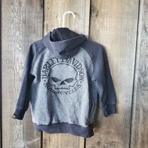 Boys Hooded Zip-Up Harley Davidson Sweatshirt